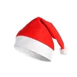 DISOK Lote de 50 Gorros de Papa Noel Rojos - Gorros de Papa Noel para Navidad Muy Baratos, Originales de Colores