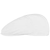 Stetson Paradise Cotton Gorra Plana Hombre - Gorra Plana con protección UV 40 - Gorra de Hombre de algodón - Gorra Plana Verano/Invierno - Blanco S (54-55 cm)