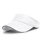 VSUSN Visera Sombrero para el Sol Anti-UV Visera de protección contra el Sol Gorra para Sol Protector, Blanco