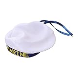 PRETYZOOM Gorras de Marinero Blancas para Niños Capitán de Yate para Niños Sombreros de Marinero Azul Marino Sombreros Náuticos Disfraz de Marinero de Halloween Accesorios de Crucero
