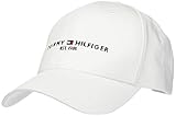 Tommy Hilfiger TH Established Cap Gorro/Sombrero, Blanco, Taille Unique para Hombre