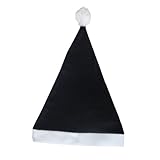 DISOK Lote de 50 Gorros de Papa Noel Negros - Gorros de Papa Noel Negros para Navidad Muy Baratos, Originales