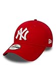 New Era 9FORTY - Gorra unisex para niños, color rojo / blanco, talla Joven ( Youth)