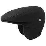 Lierys Gorra Plana Teflon con Orejeras, Mujer/Hombre - con Visera - Fabricada en Italia - Gorra chata con Lana - Impermeable - Gorra con Forro otoño/Invierno - Boina de Invierno Negro 61 cm