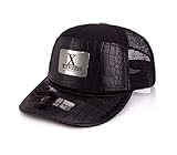 Xtress Exclusive gorra negra de cuero para hombre y mujer