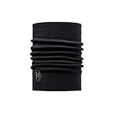 Buff Solid Tubular Lana Merino Heavyweight, Unisex Adulto, Negro, Talla única