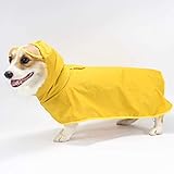 Chubasquero para perros ultraligero, transpirable e impermeable, con capucha y visera parasol para perros pequeños y medianos, talla 3XL