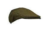 Walker and Hawkes - Boina Unisex de Tweed - Gorra de Estilo campiña Inglesa - Ideal para la hípica y la Caza - Salvia Oscuro - XL (60cm)