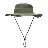 DORRISO Sombrero para el Sol Unisexo UPF 50+ Anti-UV Vacaciones Viaje Playa Gorro de Pesca, Talla única Sombrero