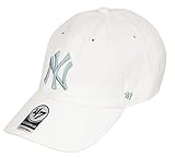 Gorra curva blanca con logo azul de New York Yankees MLB Clean Up de 47 Brand - Blanco, Talla única