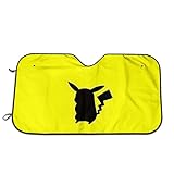 DNBCJJ Parasol para parabrisas de coche, Keep Calm And Pikachu Sun Heat Shield Shade Protector de visera de rayos UV, mantiene el vehículo fresco