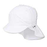 Sterntaler Gorro con visera y protector de cuello, Edad: 4-6 años, Tamaño: 55, Blanco