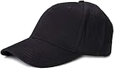 styleBREAKER Gorra clásica de 6 Paneles con Superficie cepillada, Gorra de béisbol, Ajustable, Unisex 04023018, Color:Negro