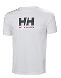 Helly Hansen T-Shirt Camiseta de Manga Corta Hecha de algodón, con Logo HH en el Pecho, Hombre, Blanco, XL