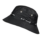 TOUTACOO, Sombrero para el Verano, Gorro para Hombre y Mujer, Ajustable Negro