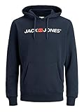 Jack & Jones Jjecorp Logo Sweat Hood Noos Capucha, Azul (Navy Blazer Detail: Reg Fit), Medium para Hombre