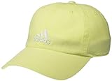 Adidas Saturday - Gorra para mujer - 5149518, Sábado relajado ajustable Cap, Talla única, Color amarillo y blanco.