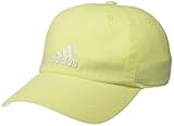 Adidas Saturday - Gorra para mujer - 5149518, Sábado relajado ajustable Cap, Talla única, Color amarillo y blanco.