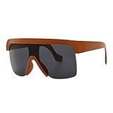 WEIMEITE Gafas de sol sin montura con montura grande Escudo de gran tamaño Gafas de sol Gafas de una pieza Visera Gafas de sol UV400 C2