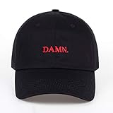 A hut Nuevo Vino Rojo Kendrick Lamar Maldito Gorra Bordado Damn. papá no Estructurado Hueso Hueso Mujeres Hombres la Gorra de béisbol del Rapero