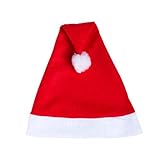 DISOK Lote de 50 Gorros de Papa Noel Rojos - Gorros de Papa Noel Baratos