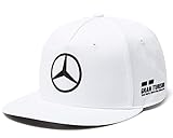 Mercedes AMG F1 Team Driver Puma Hamilton Flat Peak Gorra Blanco Oficial 2018