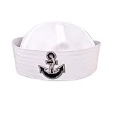 Bontand Uniforme Azul Marino Sombrero Casquillo De Marineros del Barco De Capitán Militar Sombrero Marina Cap Funcionamiento De La Etapa del Sombrero De Las Mujeres De Los Hombres