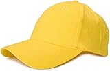 styleBREAKER Gorra clásica de 6 Paneles con Superficie cepillada, Gorra de béisbol, Ajustable, Unisex 04023018, Color:Amarillo