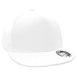 Beechfield - Gorra/Visera Hombre/Chico Visera Plana Rapper/Rapero/Hip Hop/Latino (Talla Única) (Blanco)