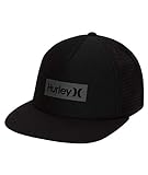 Hurley M O&O Square Trucker Hat Gorra, Hombre, Black, 1SIZE