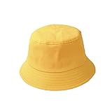 Sombrero de Cubo Plegable de Verano Color sólido Hip Hop de ala Ancha Playa Protección UV Tapa Redonda con protección Solar Gorra de Pescador