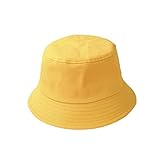 Sombrero de Cubo Plegable de Verano Color sólido Hip Hop de ala Ancha Playa Protección UV Tapa Redonda con protección Solar Gorra de Pescador