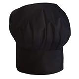 Gorro Cocinero para niños de niño Bebé de Cocina Ajustable con Velcro Negro Gorro de Chef [099]