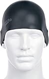 Speedo Plain Moulded - Gorro de natación, tamaño único, color negro