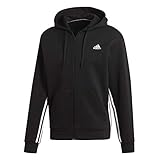 adidas M Mh 3s FZ Sudadera, Hombre, Black/White, XS