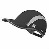 GADIEMKENSD Quick Dry Sports Hat Lightweight Breathable Soft Outdoor Run Cap (Folding Series, Black)