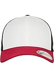 Flexfit Flex fit 3-Tone Yupoong, Gorro, Rojo, Blanco y Negro, S-M para Hombre