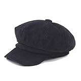 anyuq66qq Sombrero De Invierno Hombres Mujeres Sombrero Boinas Gorras Casual Plano Octogonal Boina Al Aire Libre Gorras Invierno Cálido Sombreros, Negro, China