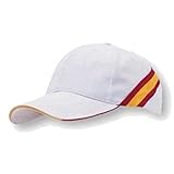 GORRA BLANCA BANDERA DE ESPAÑA REGULABLE PADEL GOLF