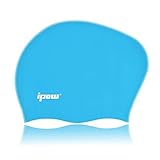 IPOW Gorro de Piscina Impermeable para Pelo Largo, Gorro de Natacion de Silicona Impermeable Gorro de Natacion Unisex Gorro de Natacion para Hombre/Mujer