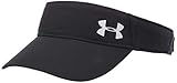 Under Armour Sombrero con Visera de Lanzamiento para Mujer, Mujer, Gorro/Sombrero, 1351280, Negro (1)/Plateado Reflectante, Talla única