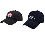 2 Piezas Anime Naruto Akatsuki Cap Uchiha Itachi Cosplay Gorras de béisbol Sombrero Bordado algodón Ajustable Hiphop Snapback