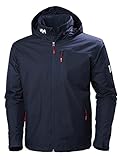 Helly Hansen Crew Hooded Midlayer - Chaqueta Impermeable, Cortavientos y Transpirable, con Forro Polar y Capucha Integrados, Hombre, Azul (597 Navy), M