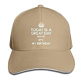 XCNGG Hoy es un Gran día Porque es mi cumpleaños Sombreros de papá Ajustables Gorra de Camionero Gorra de Visera para Exteriores Sandwich