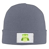 XCNGG Gorro Unisex, Gorro clásico de Color sólido cálido con Cobertura de búho Verde para Invierno Diario al Aire Libre