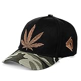 GAOXUQIANG Camuflaje para Hombre Gorras de béisbol Marca Grabados Weed Snapback Sombreros para Mujeres Swag Hip Hop Casquette Casual Deporte al Aire Libre Hueso,1,L