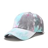 PKYGXZ Sombrero Hombres y Mujeres   Coloridas Gorras de béisbol Tie-Dye Mujeres Viaje al Aire Libre Sombrero para el Sol Marea Calle Pareja Pico Gorra Hombres Gorra con Visera