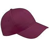 Gorra de béisbol Beechfield B15, 5 paneles Rojo granate Taille unique