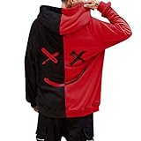 Overdose Sudadera Hombres Patchwork Slim Fit Hoodie OtoñO Moda Outwear Nueva Blusa Adolescente Top 2018 Sudadera (Small, Rojo)