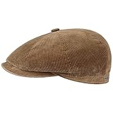 Stetson Gorra de Pana Hatteras Classic Hombre - Made in The EU Newsboy con Visera, Forro otoño/Invierno - 60 cm Beige